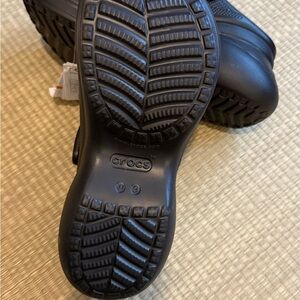 CROCS Women's Black Platform Clogs